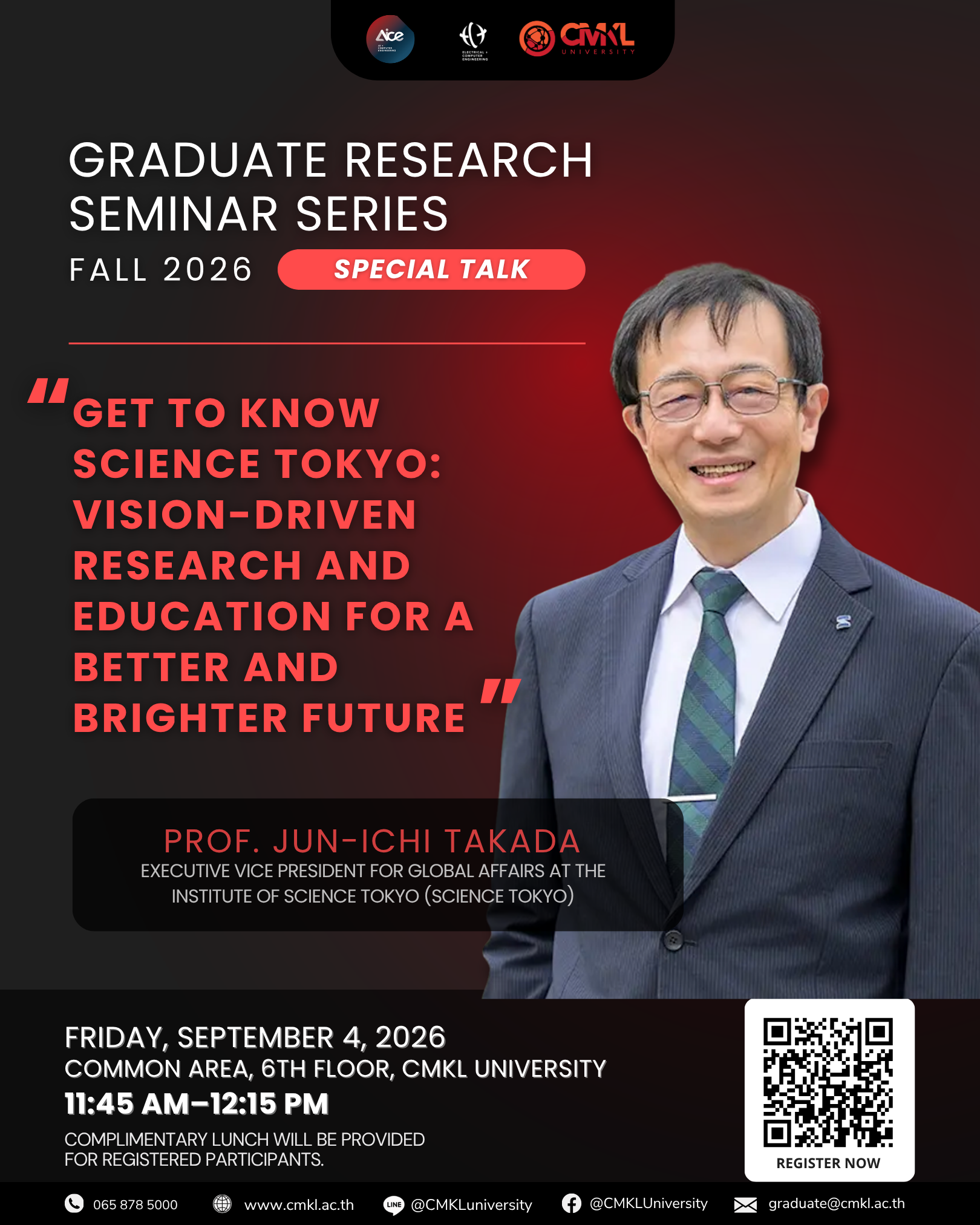 Special Talk: 2nd Week of Graduate Research Seminar Series - Fall 2026